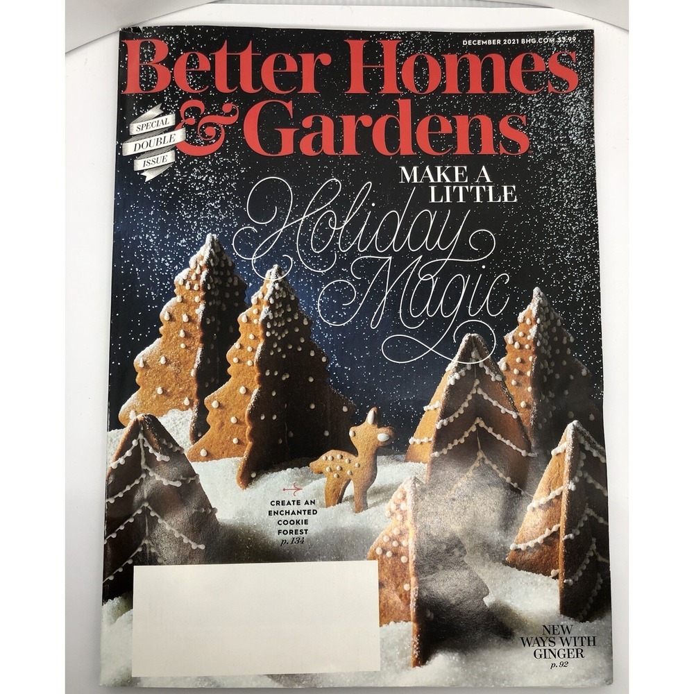 Better Homes & Gardens Magazine December 2021 Make‎ A Little Holiday Magic EUC